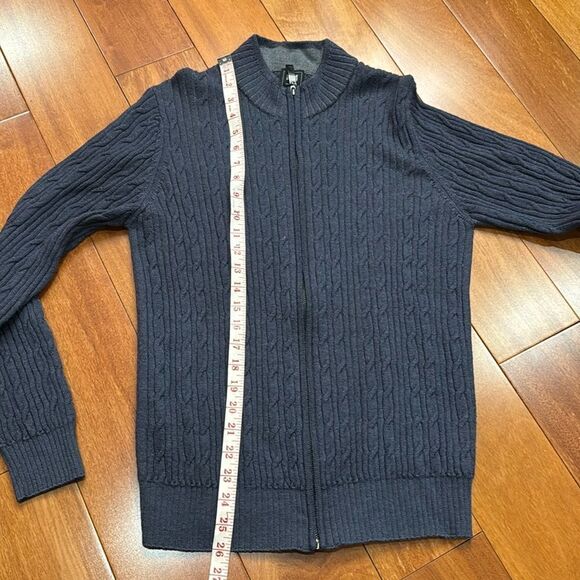 IKE Behar Men’s Cable knit Baby Alpeca Blended Sweater Cardigan size S - Picture 8 of 9